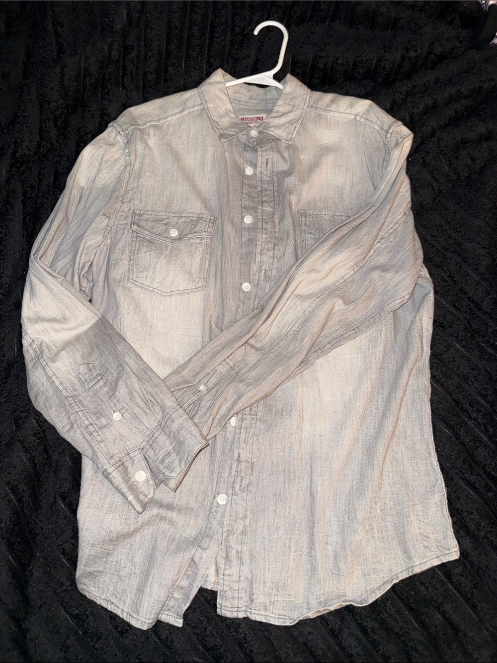 Mossimo Supply Co. Men's Casual Button-Down Shirt in Light Gray